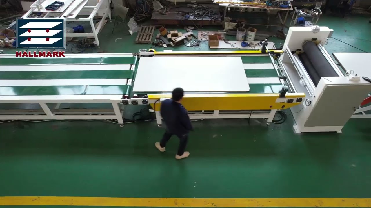Automatic wood veneer lamination hot press on MDF/PB