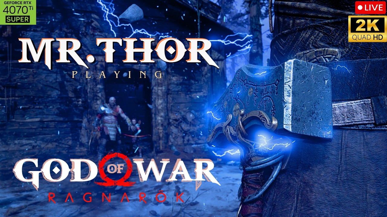 LIVE🔴EP. 02 God of War Ragnarök Begins! FULL GAMEPLAY-2K Graphics~Mr.THOR is LIVE #gaming #godofwar