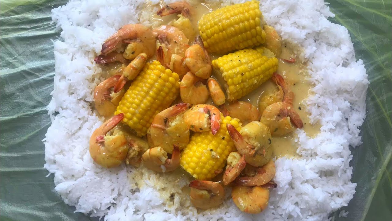 Easy lemon butter seafood pot | روبيان(جمبري) بكريمة الزبدة والليمون