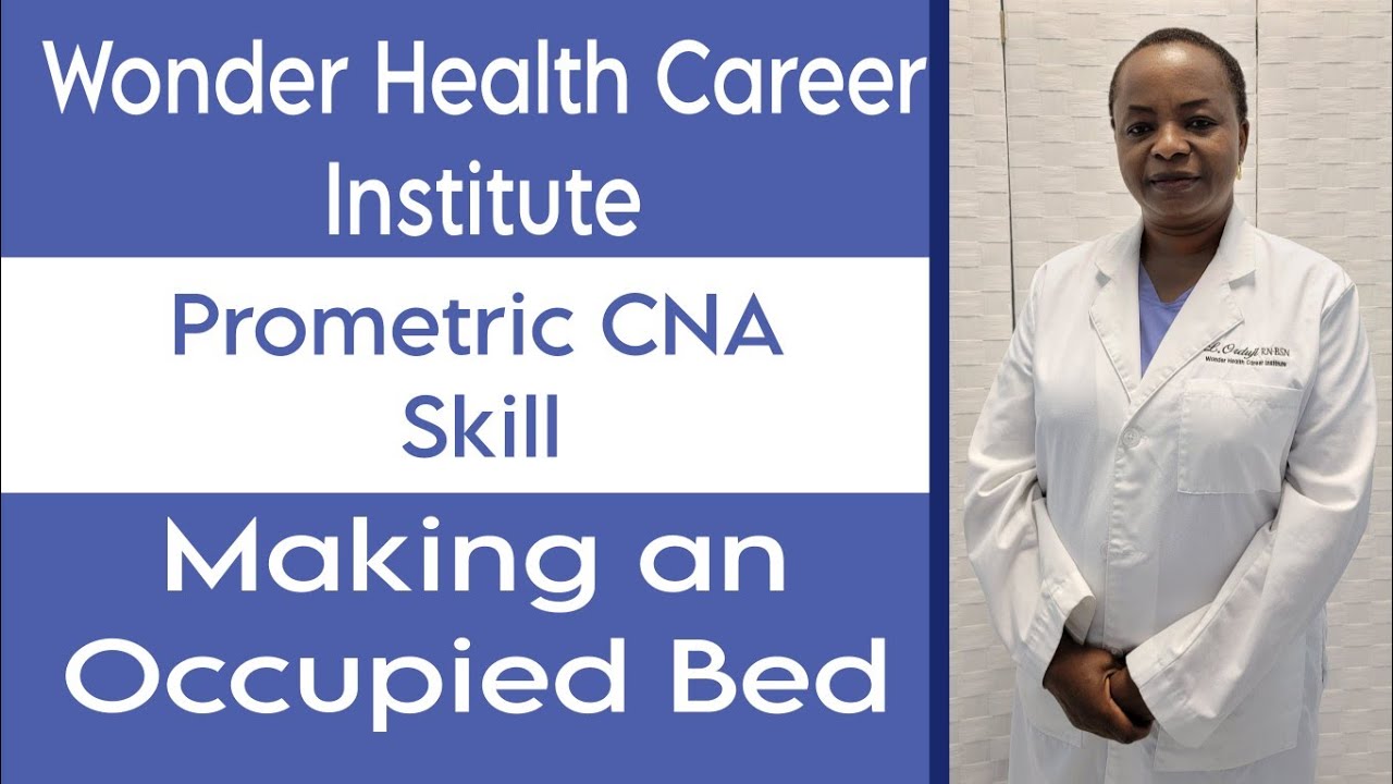 Making an occupied Bed: Prometric CNA skill.  NEW