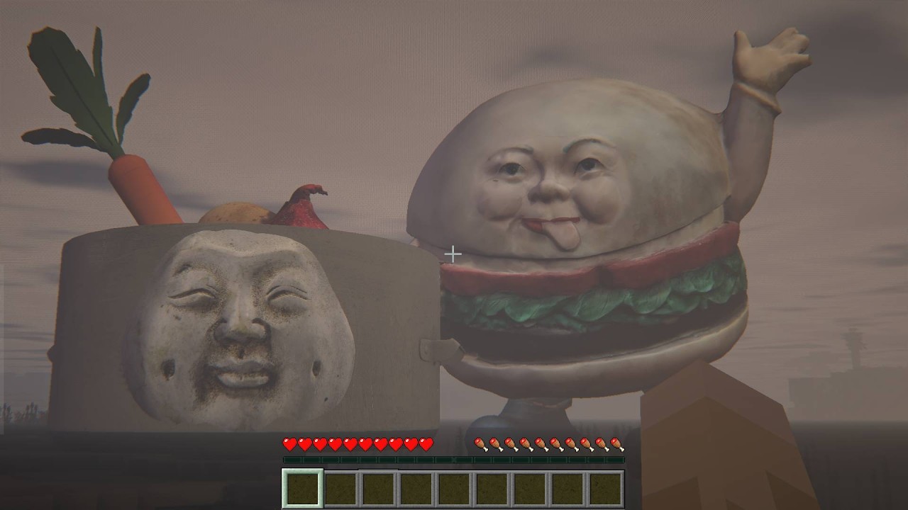 😱 BURGER HEAD & SOUP HEAD Appeared in Our Minecraft world! (survival horror story)