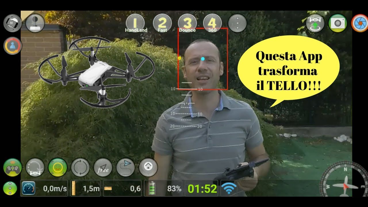 DJI TELLO IL PICCOLO SI FA GRANDE CON L' APP ATELLOPILOT TRACK FACE RETURN TO HOME ITA!!!