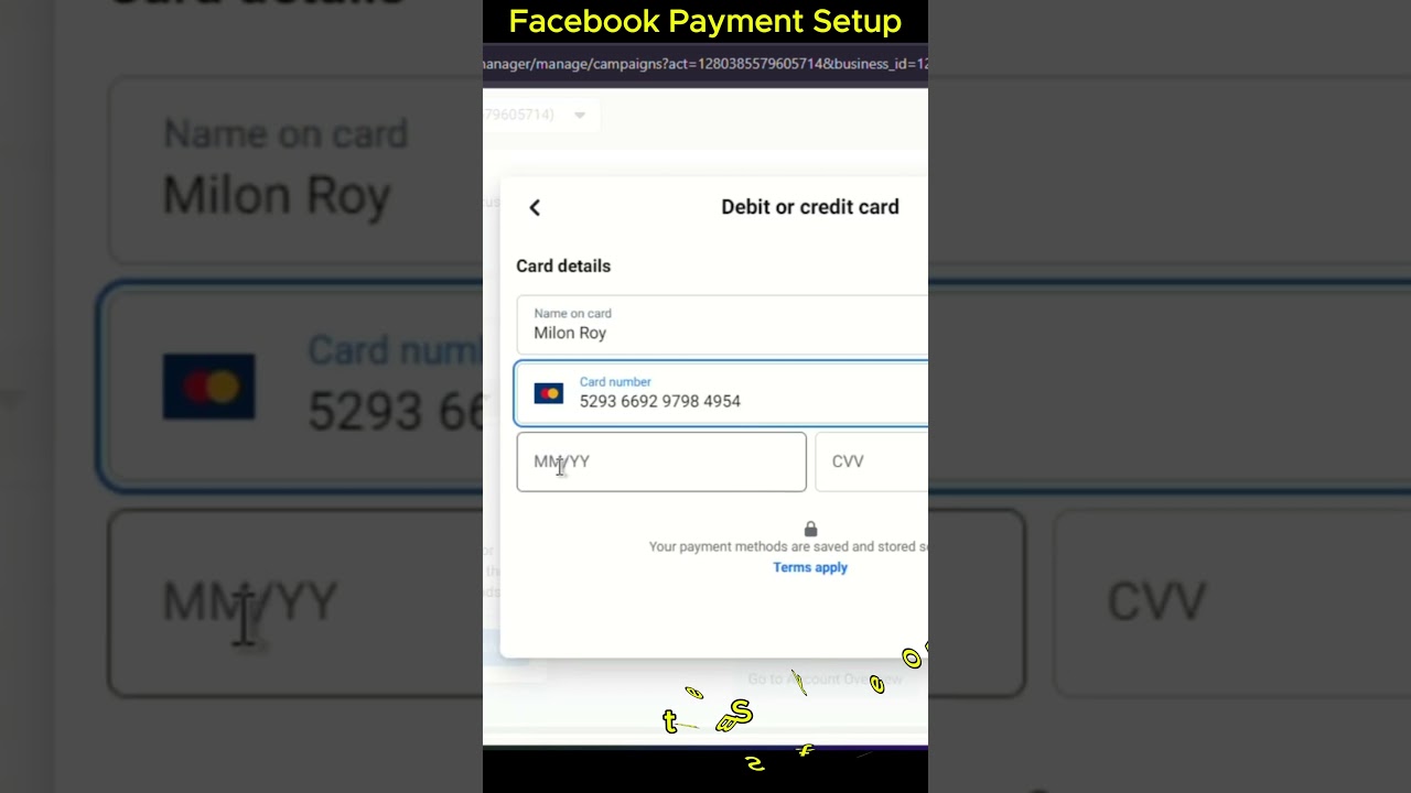 facebook payment method setup 2025 | Ads Manager Account #shorts #facebookpayment #adsmanager