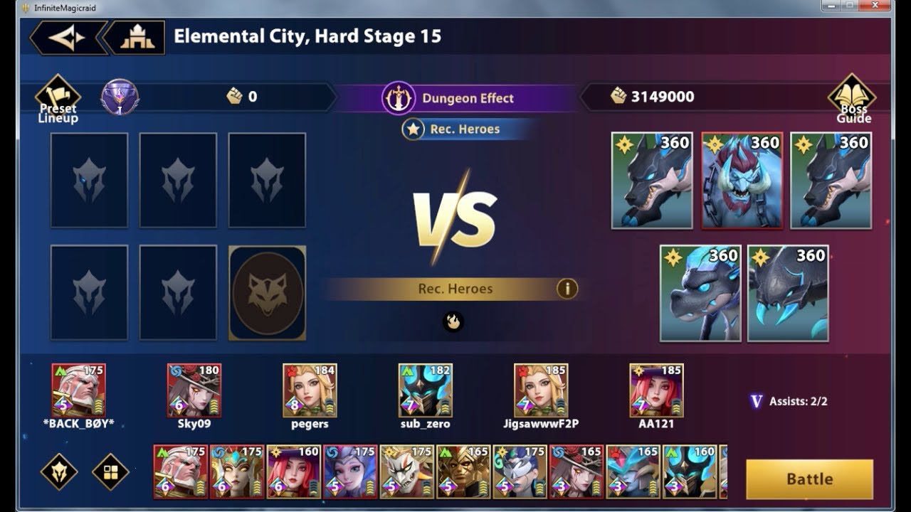 Infinite MagicRaid - Elemental City - Hardl Stage 15