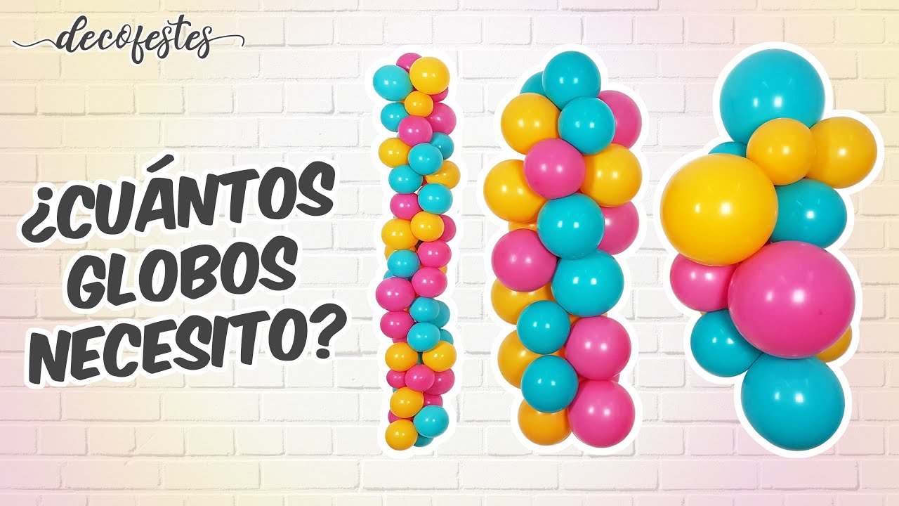 ¿Cuántos globos necesito para hacer una guirnalda de globos? Calcular globos en un arco orgánico