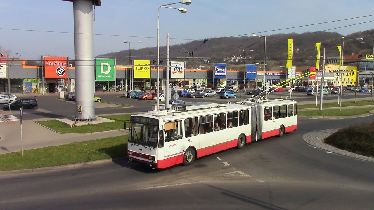 Ústí nad Labem Trolleybus Ride Route 62 Karla IV - Globus