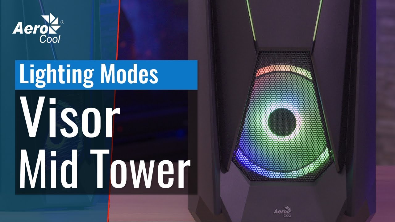 Корпус AeroCool Visor Mid Tower - 23 режима подсветки