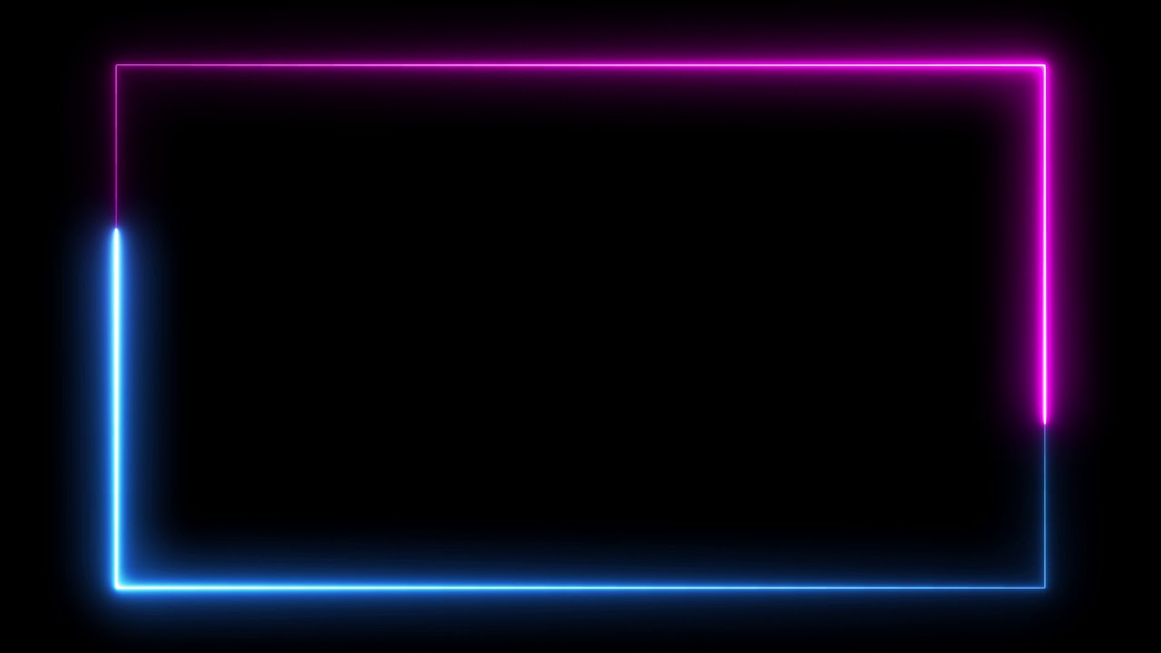 Neon Frame Light Animate Background | Free Stock Video Footage HD 4K