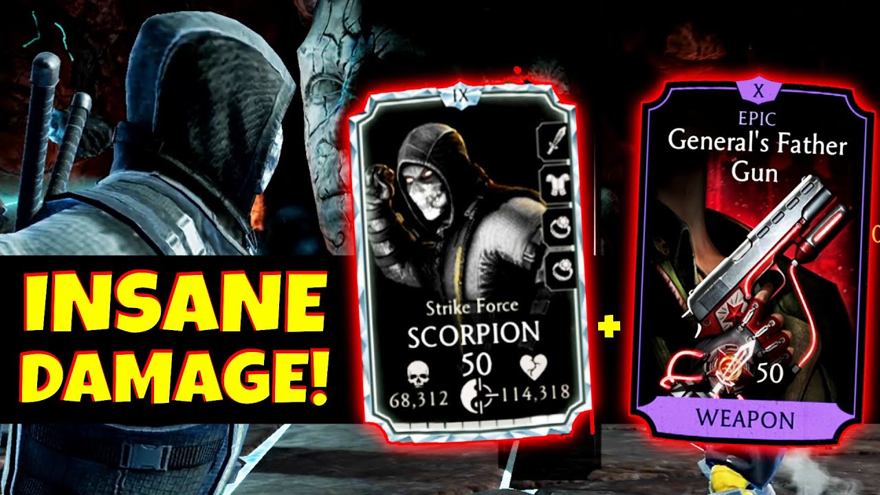 Mk Mobile. MAXED General's Father Gun Turns Scorpion into a GOD!