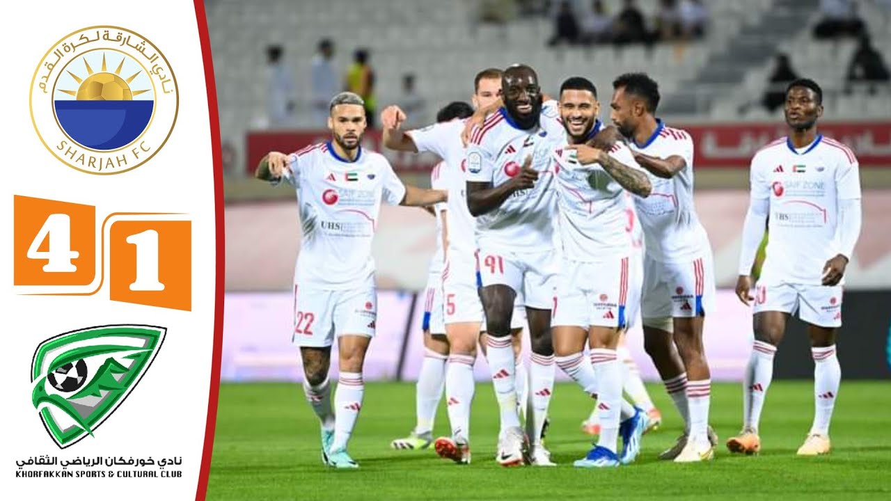 ملخص أهداف مباراة الشارقة وخورفكان اليوم 4-1 | دوري أدنوك للمحترفين