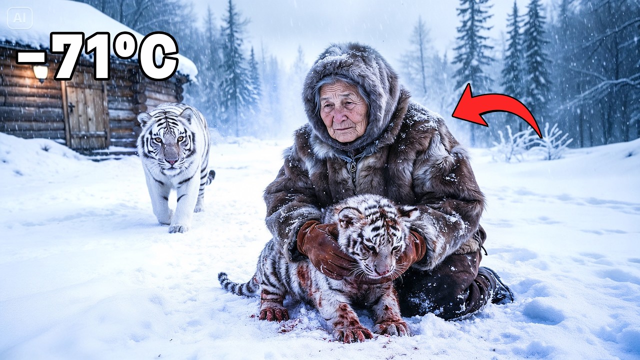 She saved a freezing white tiger cub. Then a miracle happened right outside her door | Yakutia -71°C