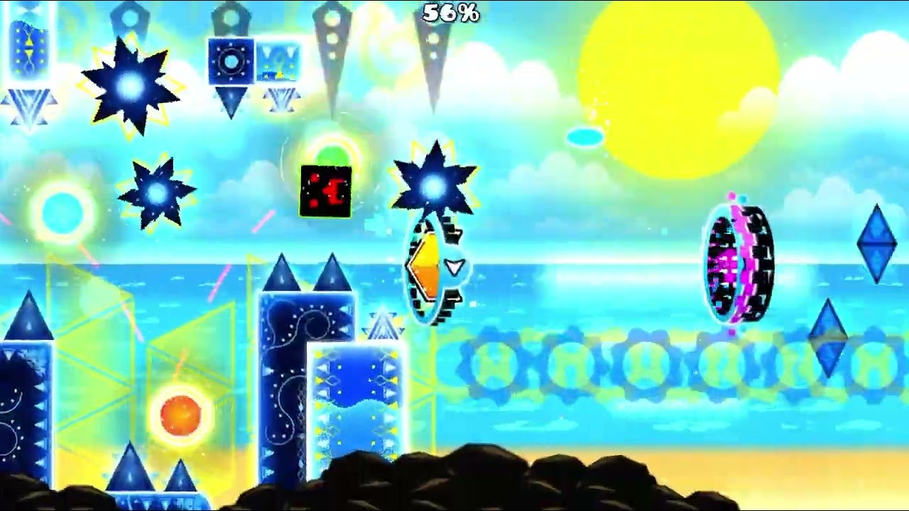 Geometry Dash, "Tidal Wave" extreme demon completed
