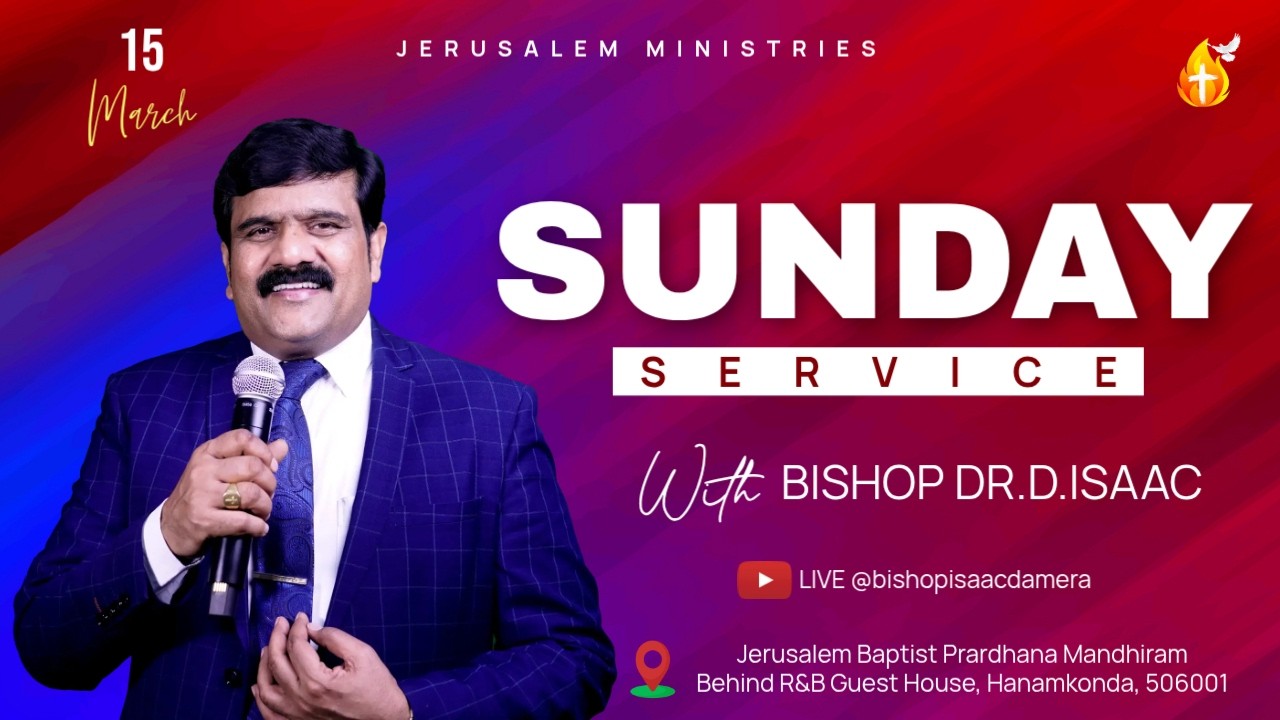 🔴SUNDAY SERVICE LIVE || BISHOP DR.D.ISAAC || HANAMKONDA || 15-03-2026