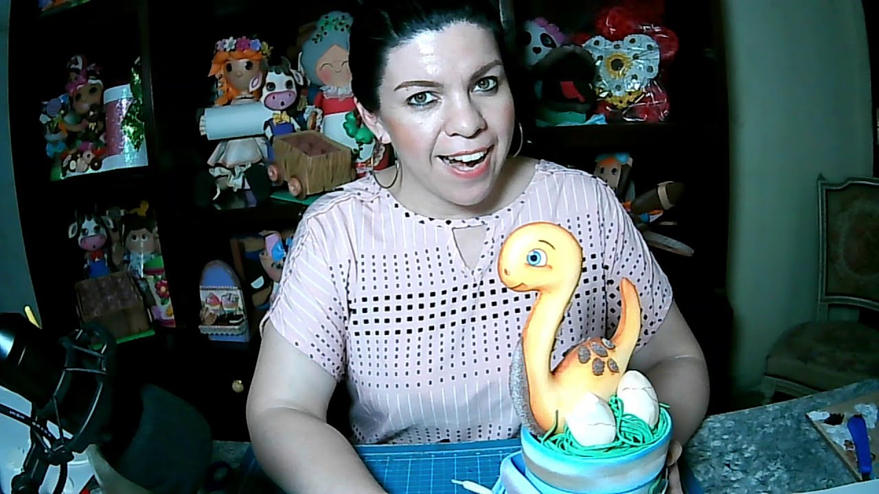 como hacer dinosaurio en foami  CON MOLDES dulcero para cumpleaños