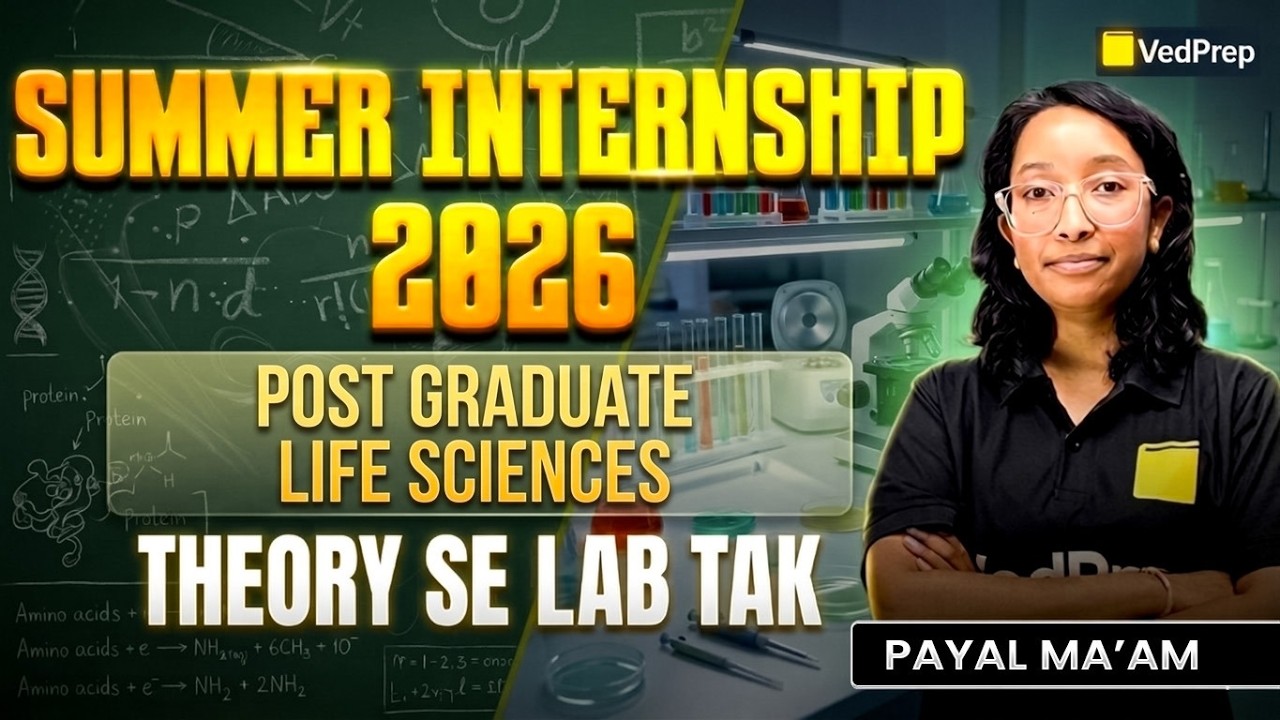 Summer Internship 2026 | Life Sciences Post Graduate Students | Theory se Lab Tak Complete Guide