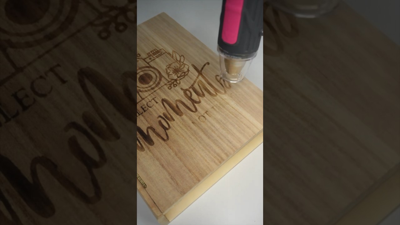 Wood burning with A MARKER?! ✨ #diy #cricut #woodburningart #woodburning #vinyl #cricutvinyl
