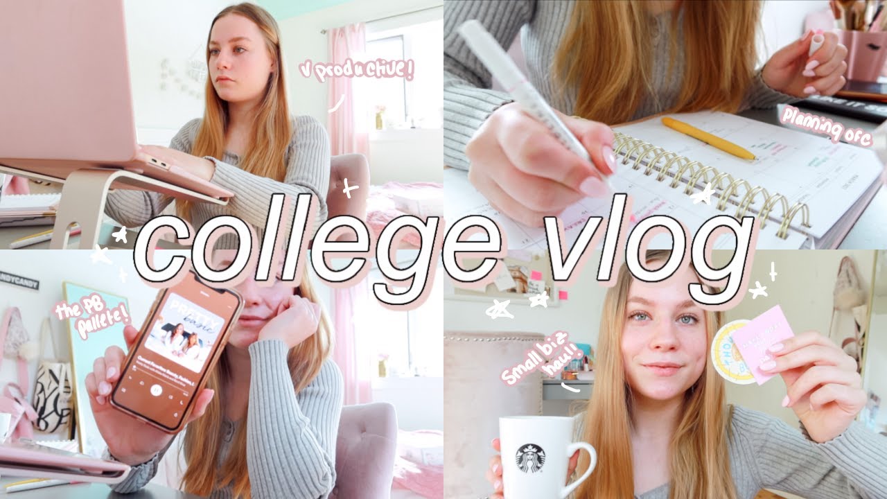 productive online school day in my life *college* | zoom classes, small biz haul + let's chat!