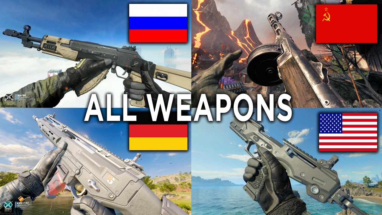 All Season 4 Black Ops 7 Weapons Real Names/Origins and Attachments Showcase