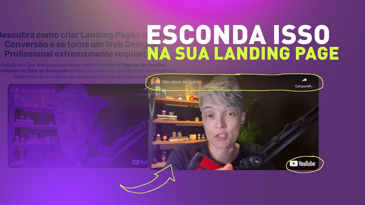Como Esconder Título e Logo do vídeo do YouTube na sua Landing Page