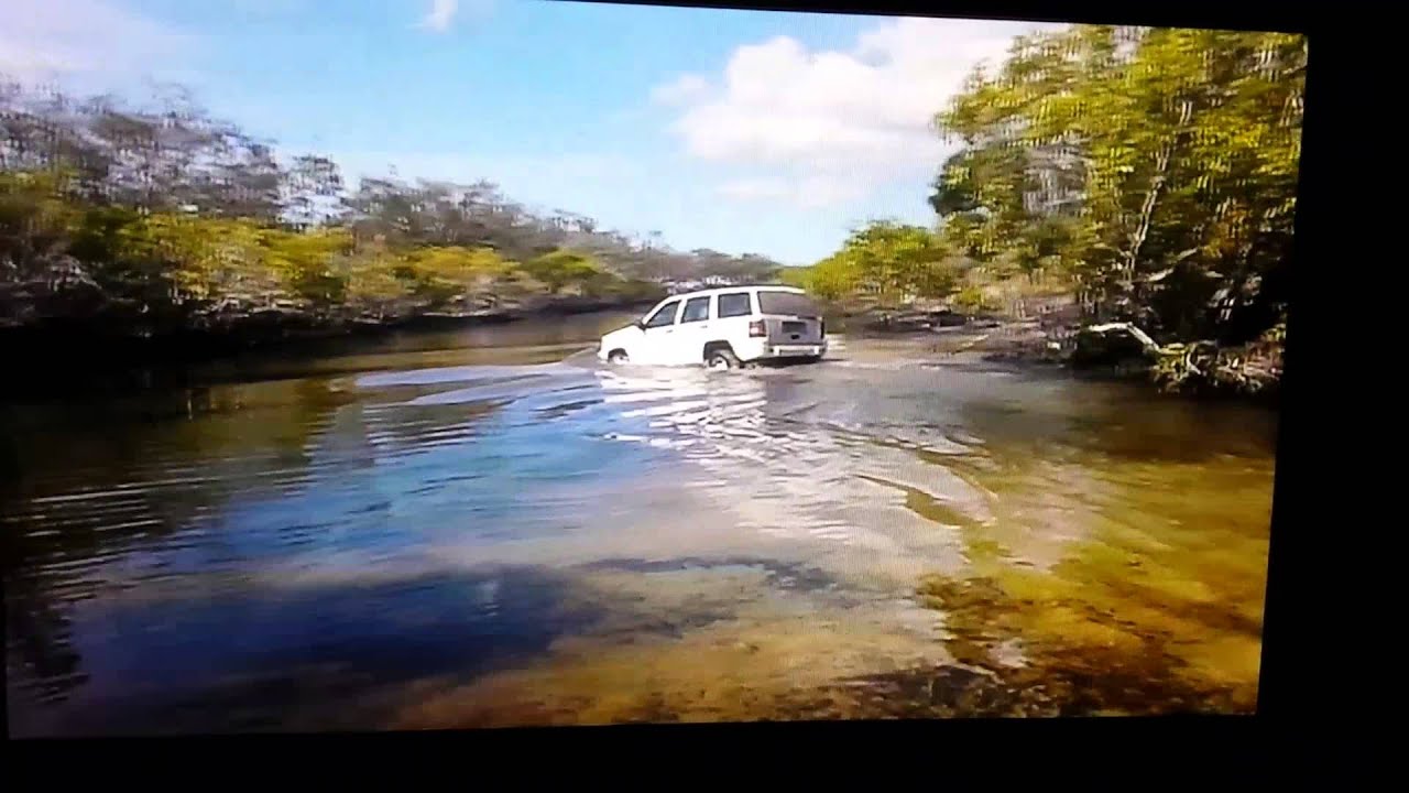 Awinya creek in a jeep,fraser island