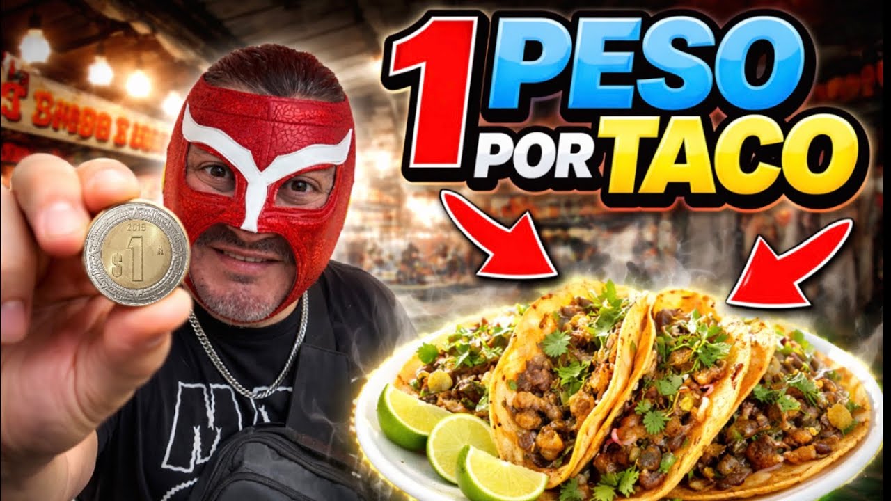 Probando los Tacos a $1 Peso Más Económicos de Monterrey 🇲🇽