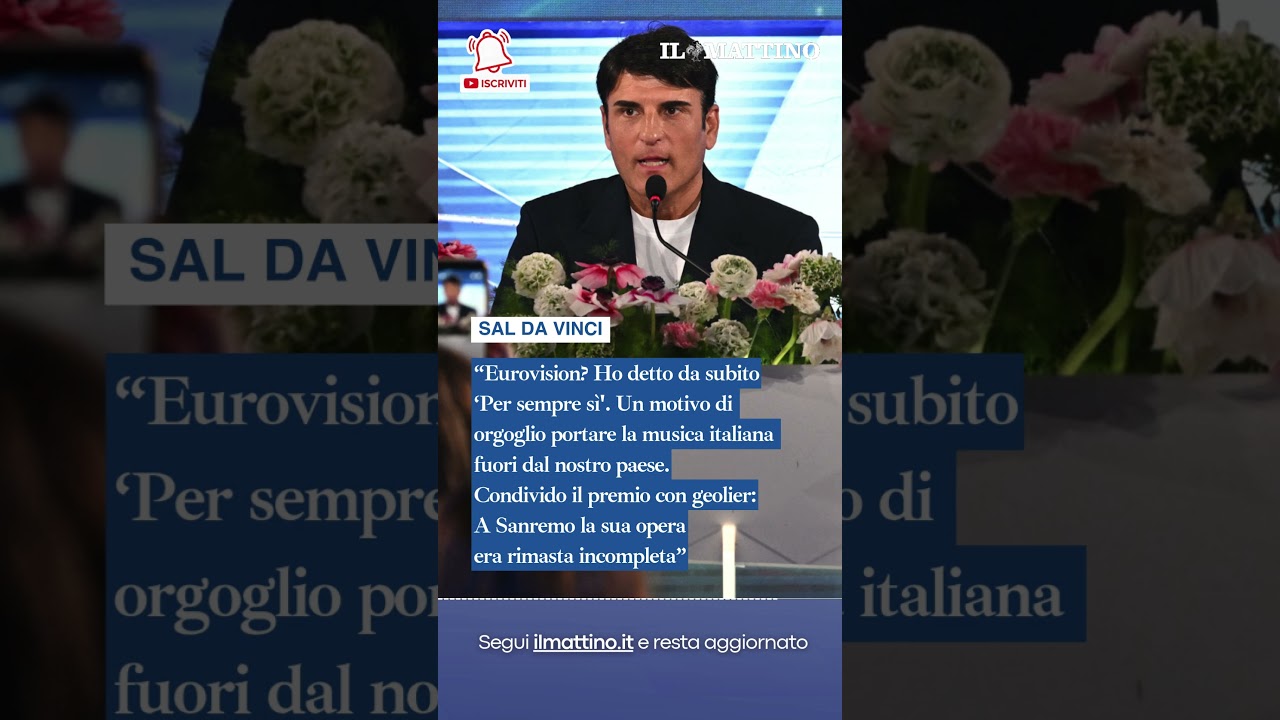 Sal Da Vinci: &laquo;All'Eurovision &ldquo;Per sempre si&rdquo;. Condivido premio con Geolier&raquo;