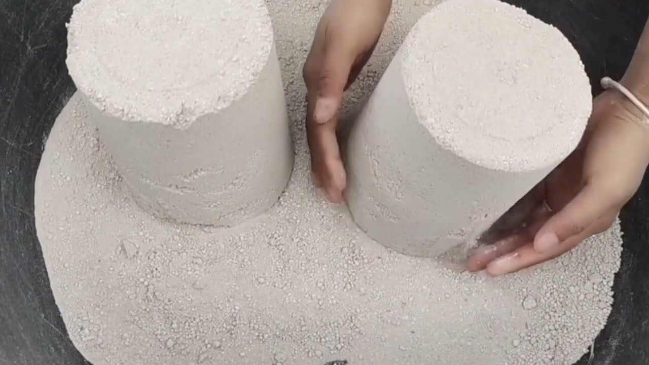 Asmr - dusty pure sand dry and water 💦 crumbling