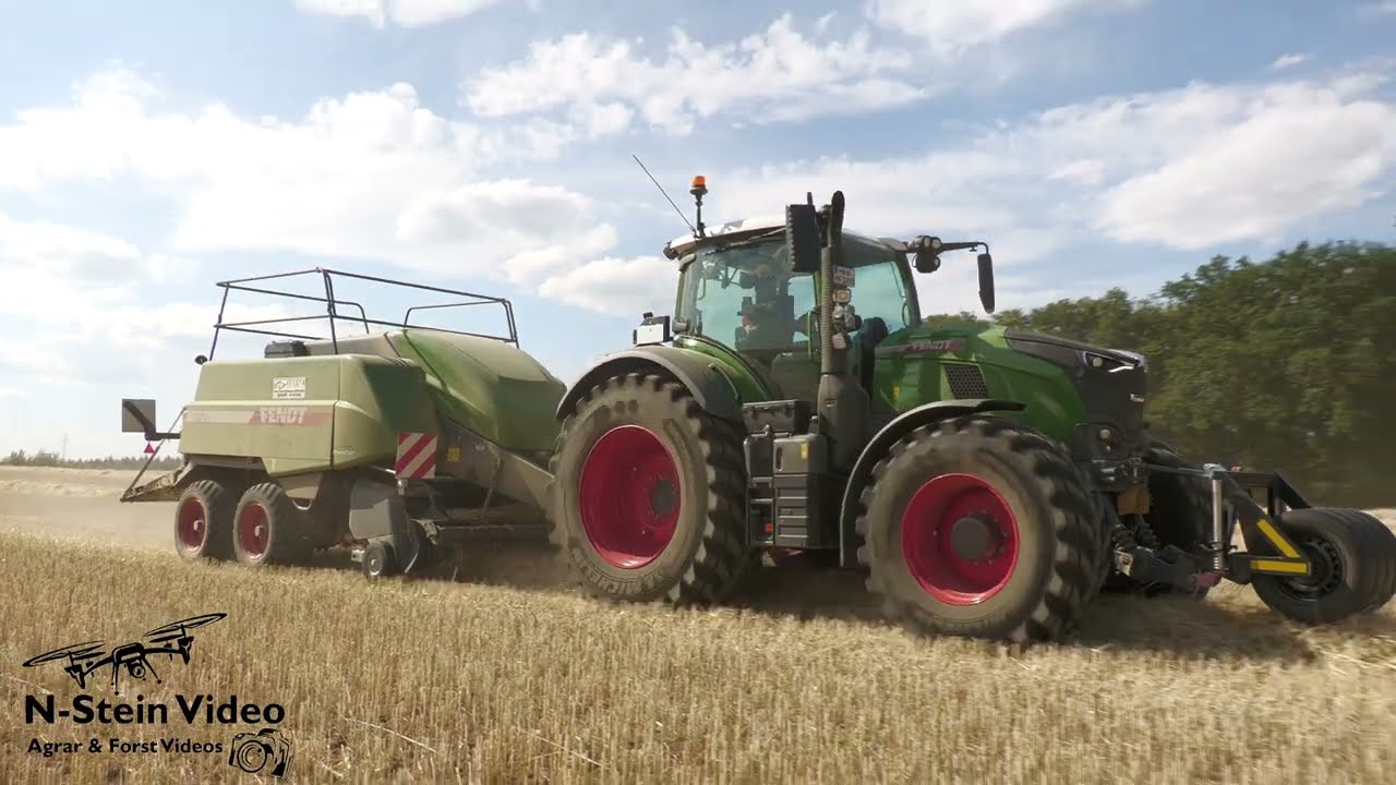 FENDT 728 + 1270S im Härtetest! Dinkelstroh  - Quaderballen wie aus dem Bilderbuch!