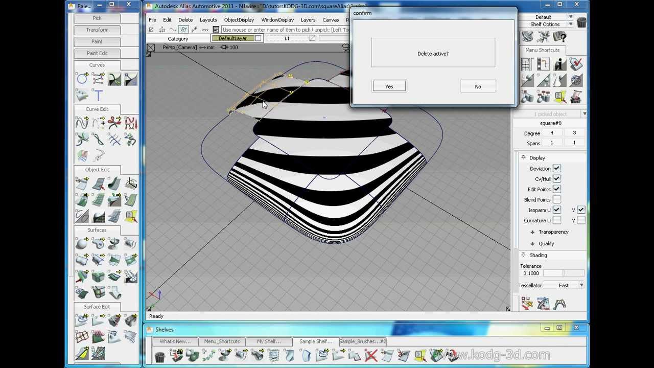 Basic Alias Studio modeling