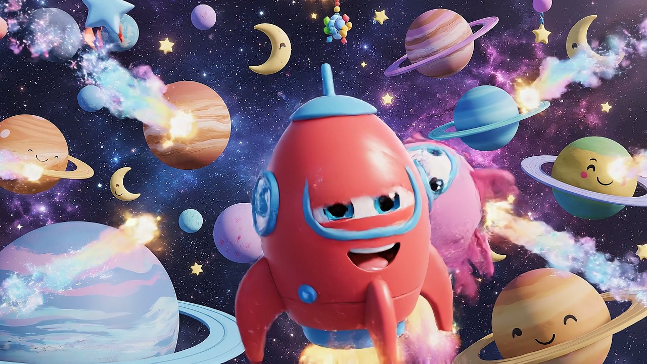 Five Little Toy Rockets Whoosh Whoosh Whoosh | Space Song & Counting Rhyme for Kids