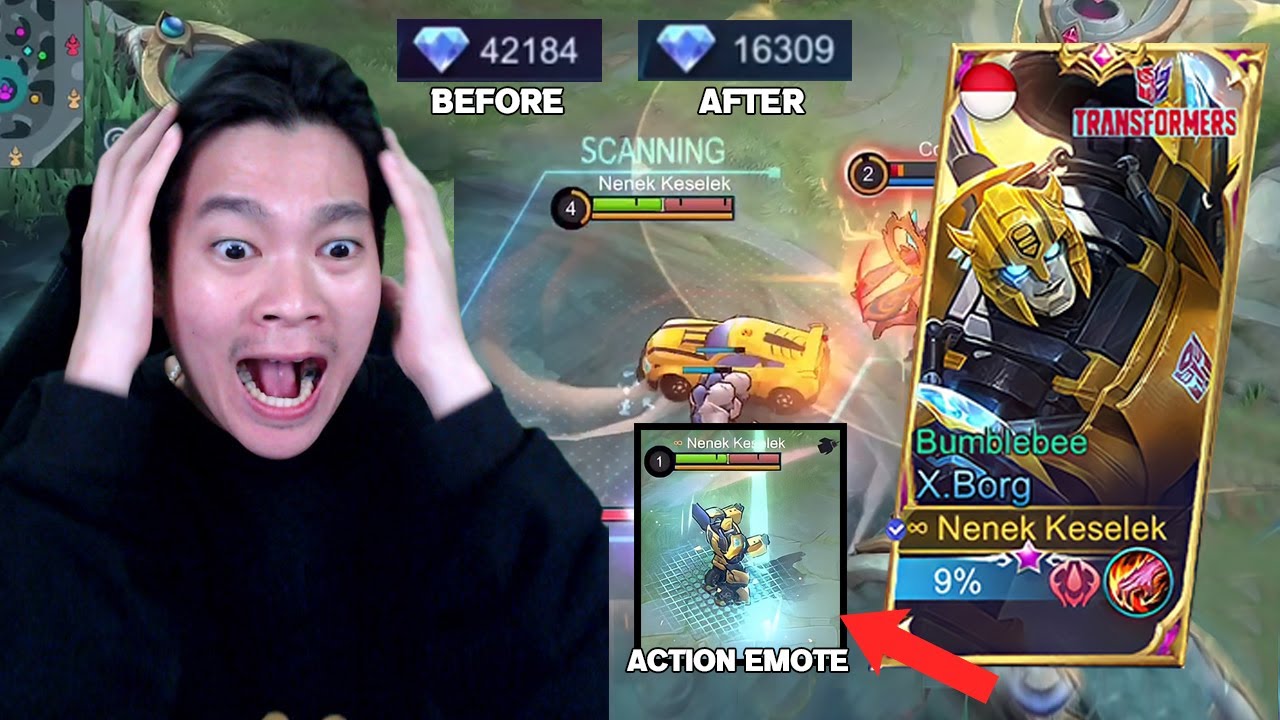 Review Skin XBorg BUMBLEBEE, Abis 30 RIBU Diamonds!! (GIVEAWAY 4000 DIAMONDS)