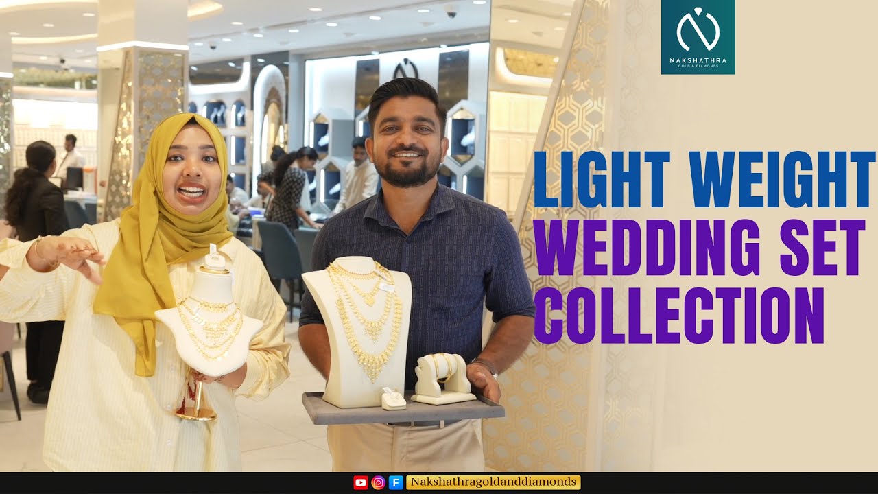 LIGHT WEIGHT WEDDING SET COLLECTION 😍  🩷 NAKSHATHRA GOLD AND DIAMONDS 🩷