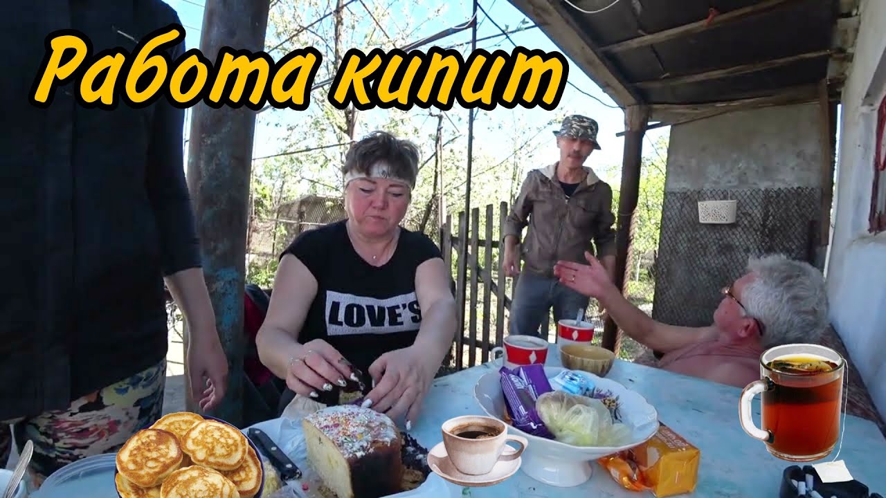 Кот-боксёр) У нас снова гости, Мама с Витей на фазенде) Посадка картошки, Тыквы, Арбузы, Купили дом