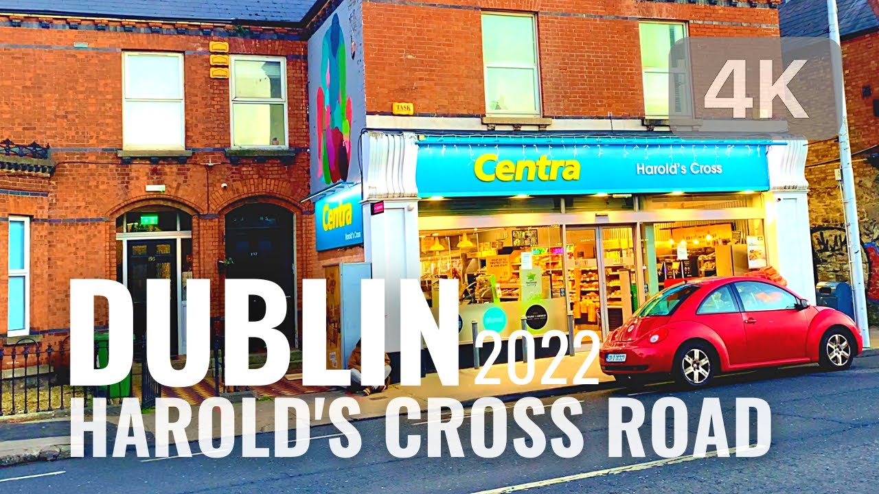 【4K】Dublin 2022 - Evening Walk in Harolds Cross road - Jan 2022 - Walking Tour in Ireland - 4K 60fps