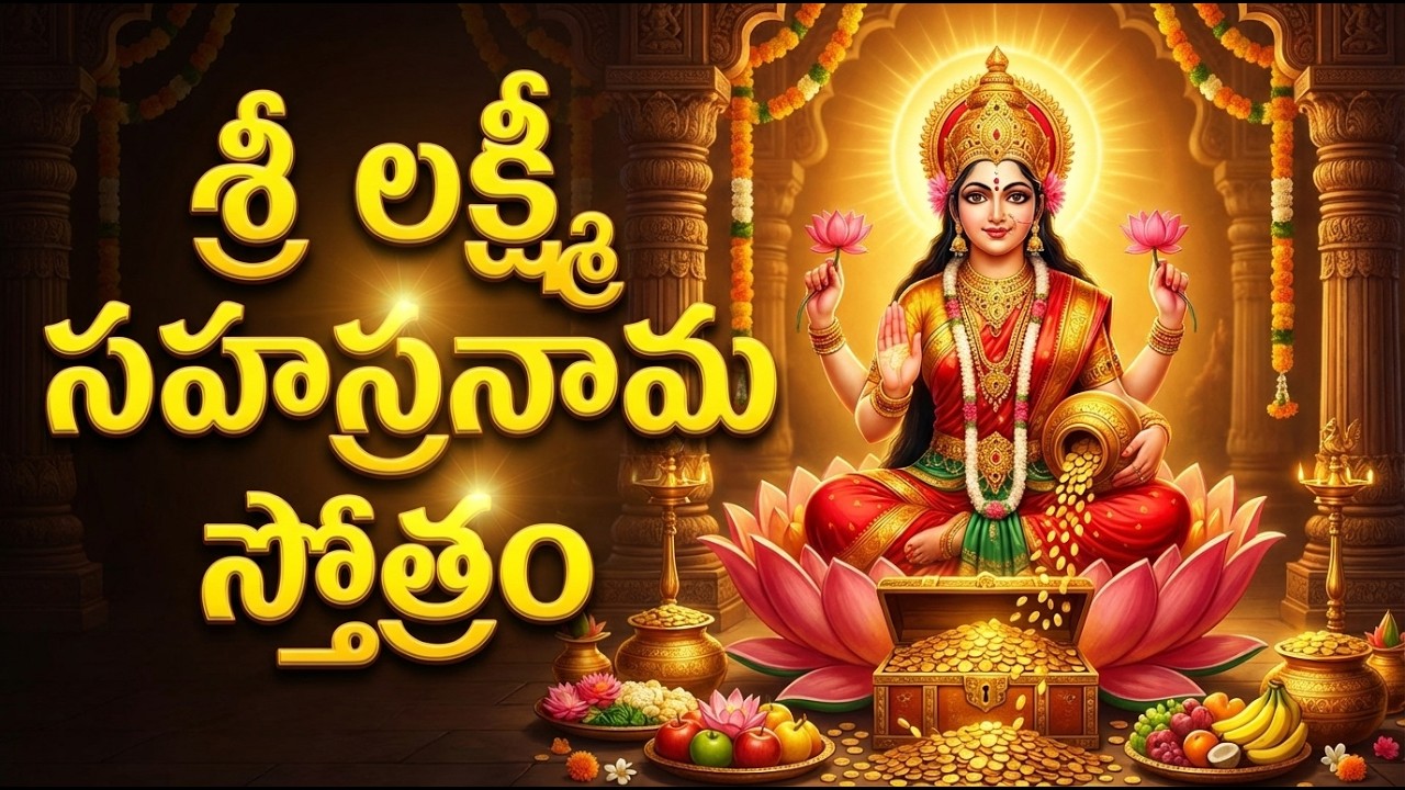 శ్రీ లక్ష్మీ సహస్రనామం వింటే ధనసంపద పెరుగుతుంది | Sri Lakshmi Sahasranama Stotram Full Telugu