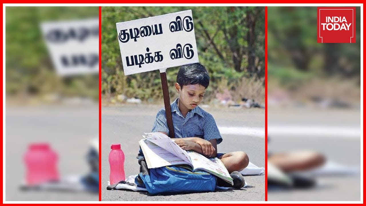 Coimbatore School Students Protest Against Tasmac Shops