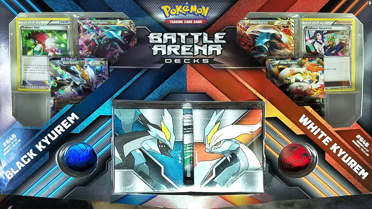 AWESOME NEW BLACK KYUREM EX & WHITE KYUREM EX POKEMON BATTLE ARENA DECKS!