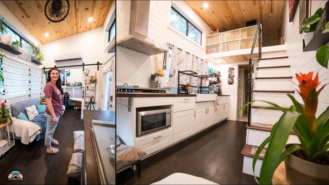 Su espaciosa casa pequeña de 42 pies con quinta rueda: dormitorio alto y baño completo