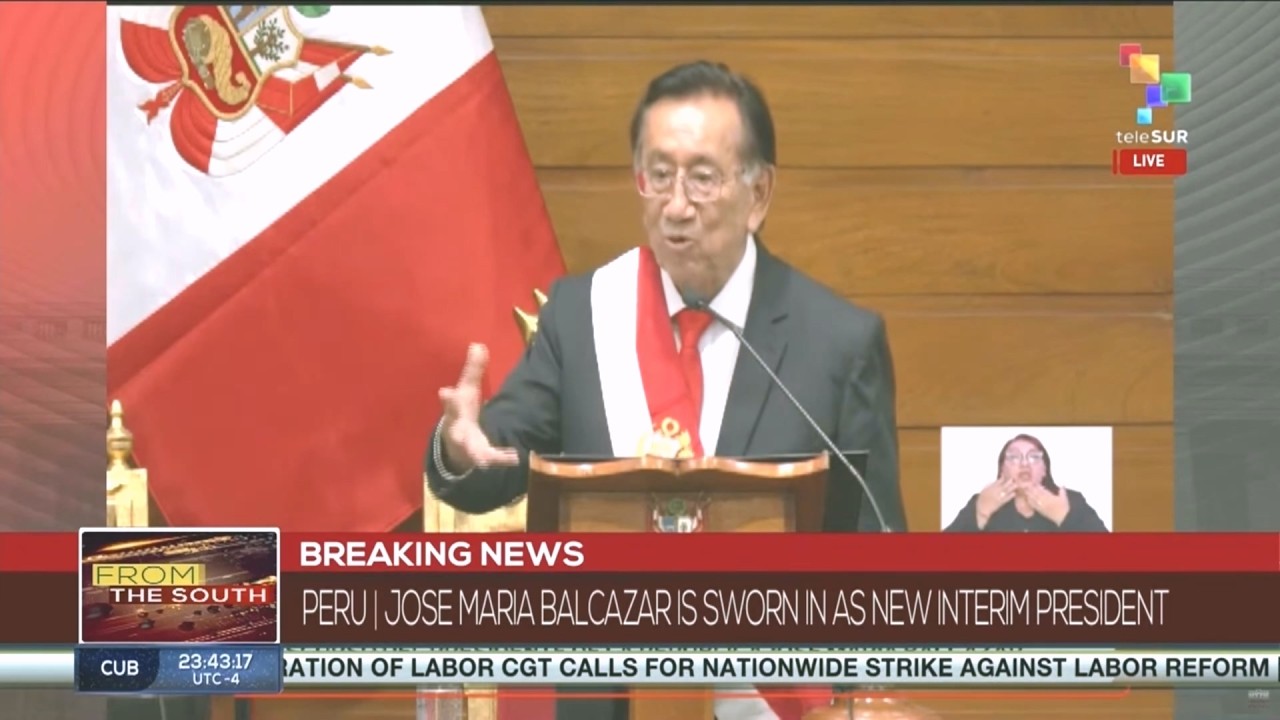 PERU l Statements of Pres. Jose Maria Balcazar