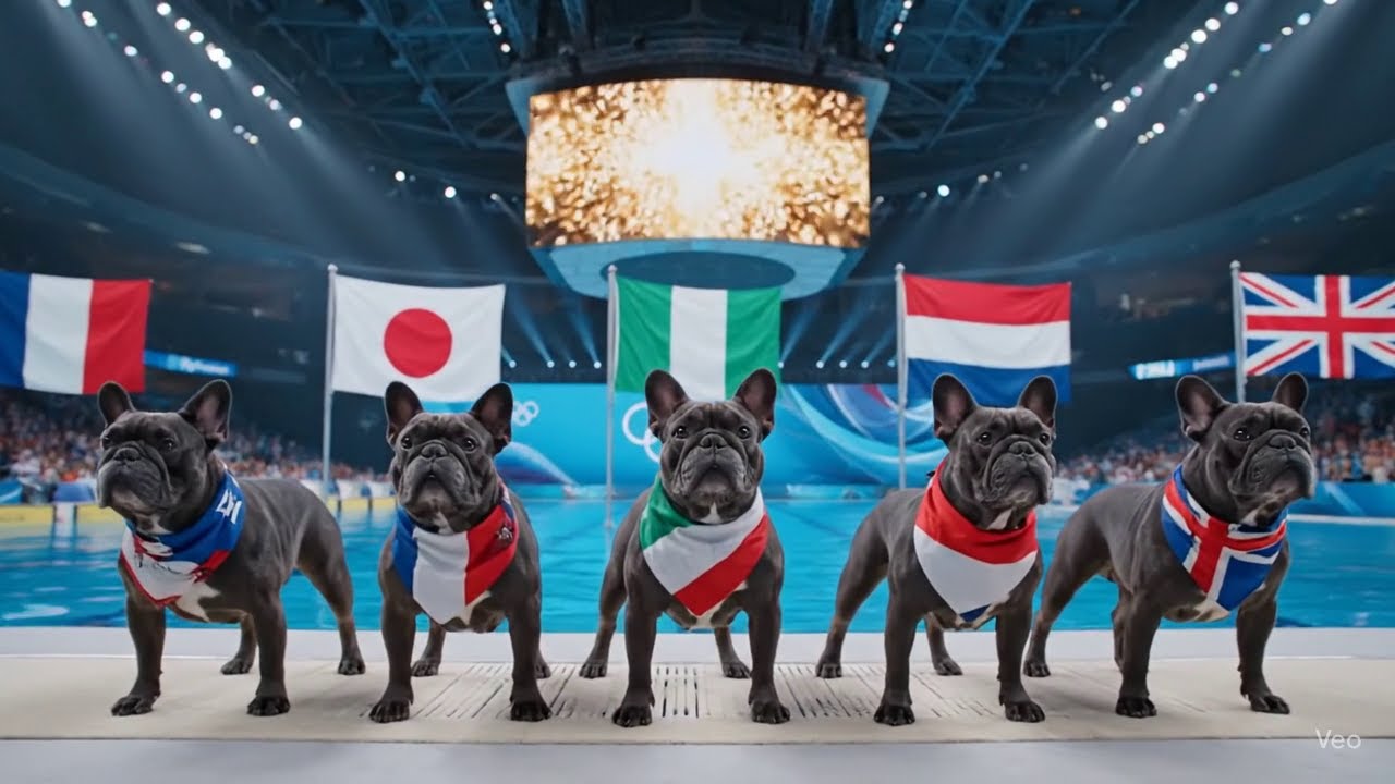 Dog Olympics 2025 | Blue Fawn French Bulldogs Diving Doubles 🐶💦