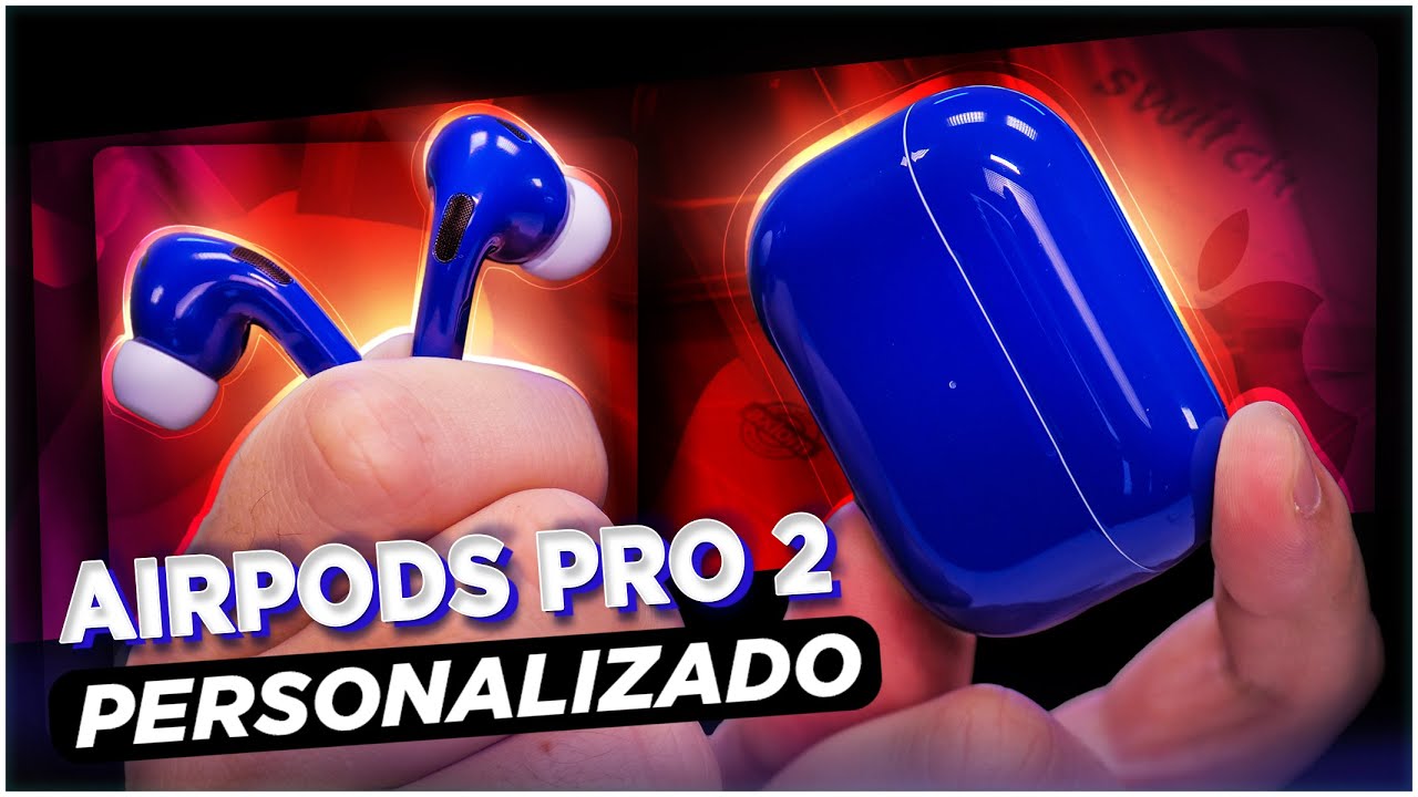 AIRPODS PRO 2 PERSONALIZADOS NA COR AZUL!