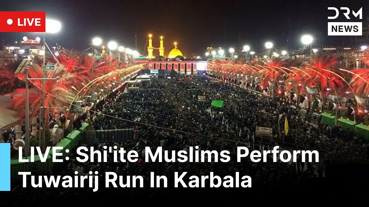 LIVE: Holy Shrines In Karbala Receive Massive Crowds Racing For Imam Hussein | DRM News | AK1F