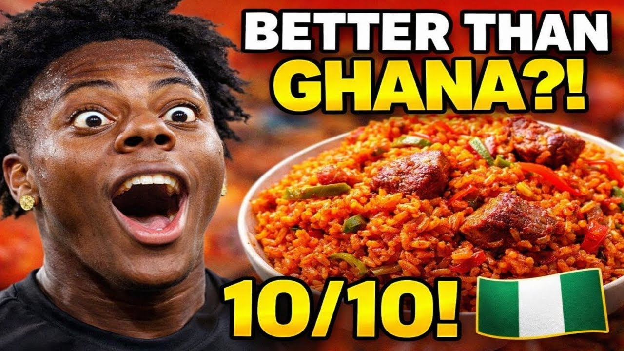 Speed Reacts to Real Nigerian Jollof (BETTER THAN GHANA?!) 😱
