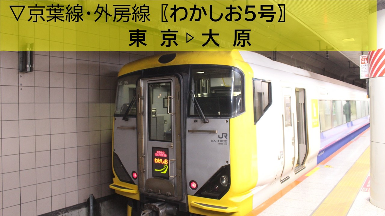 ▽2026.01.02［東京▷大原］京葉線・外房線 特急〖わかしお５号〗《車窓動画》