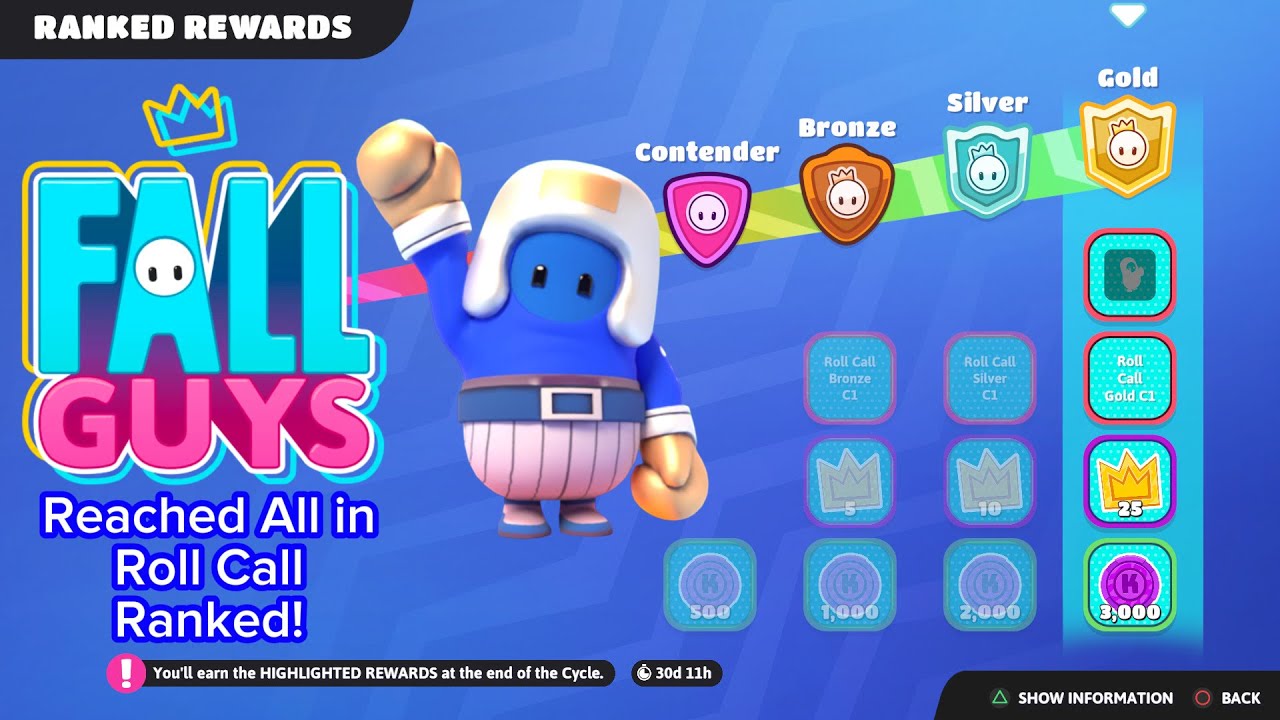 Fall Guys: Reached All in Roll Call Ranked!
