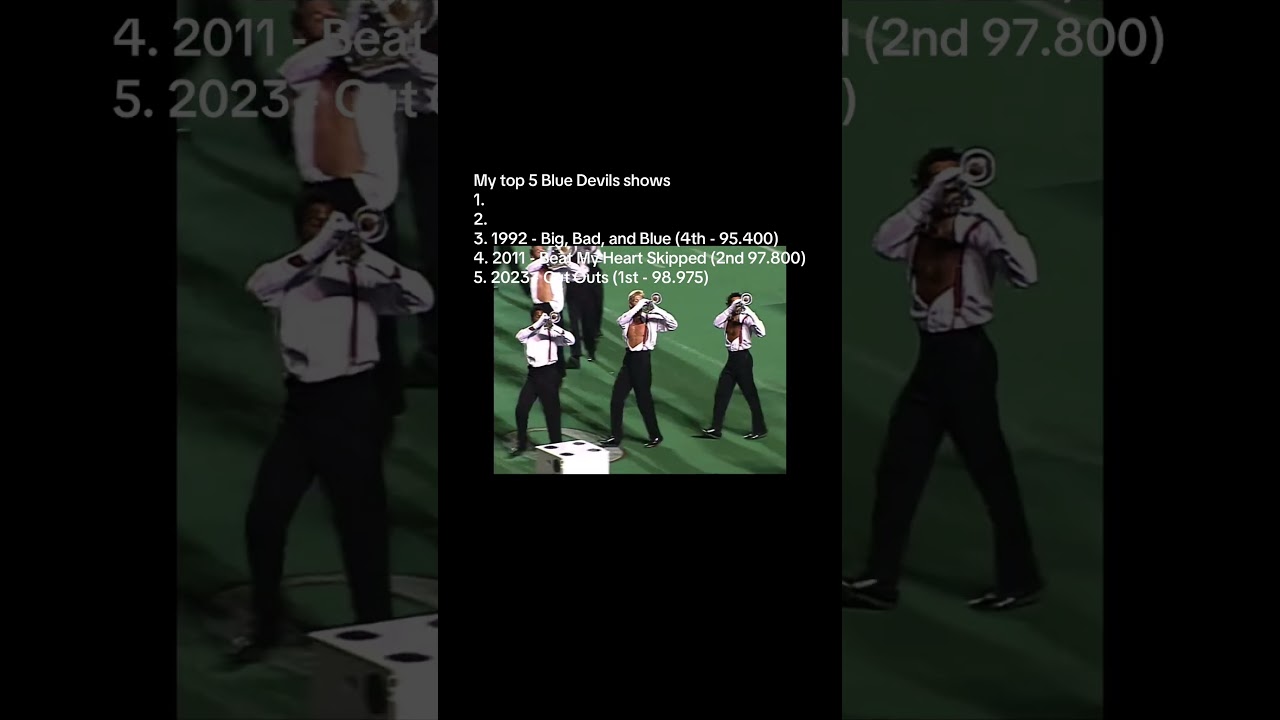 Top 5 Blue Devils shows #drumcorps #marchingband #drumline #trumpet #dci #band #fyp #shorts #drums