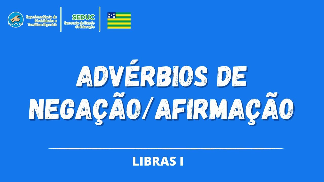 Advérbios de negação/afirmação