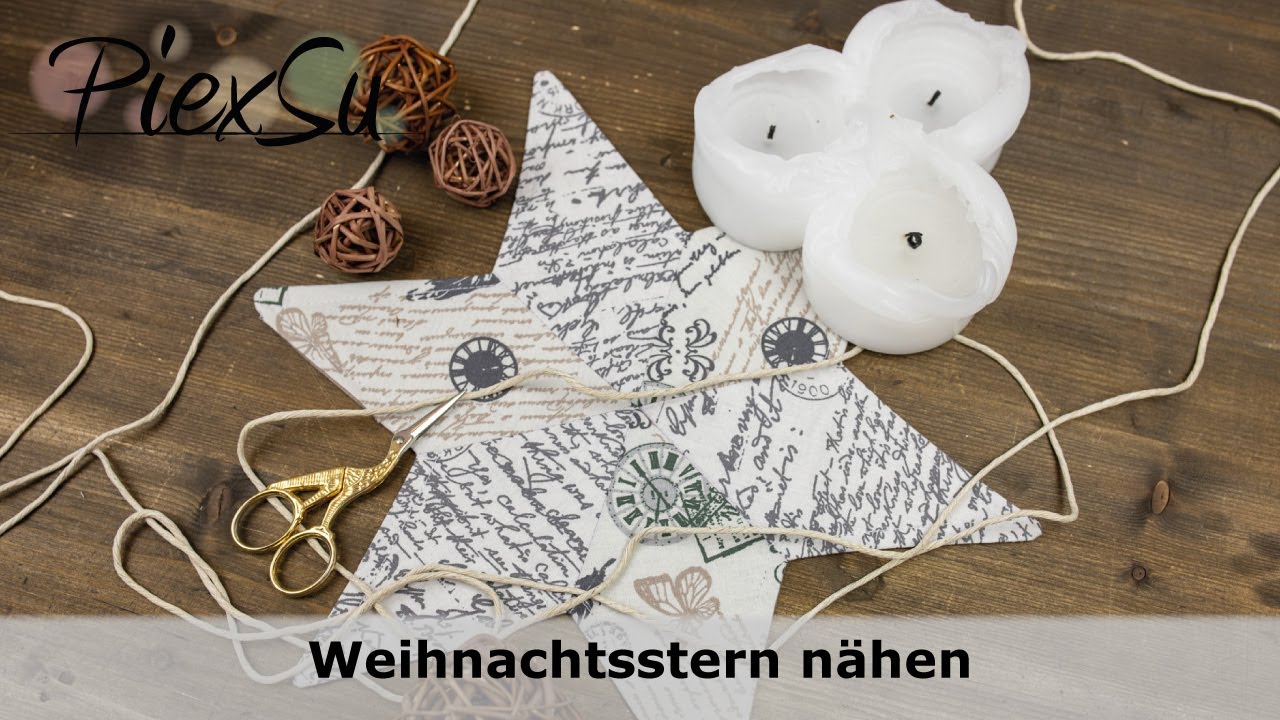Nähanleitung   Weihnachststern nähen PiexSu