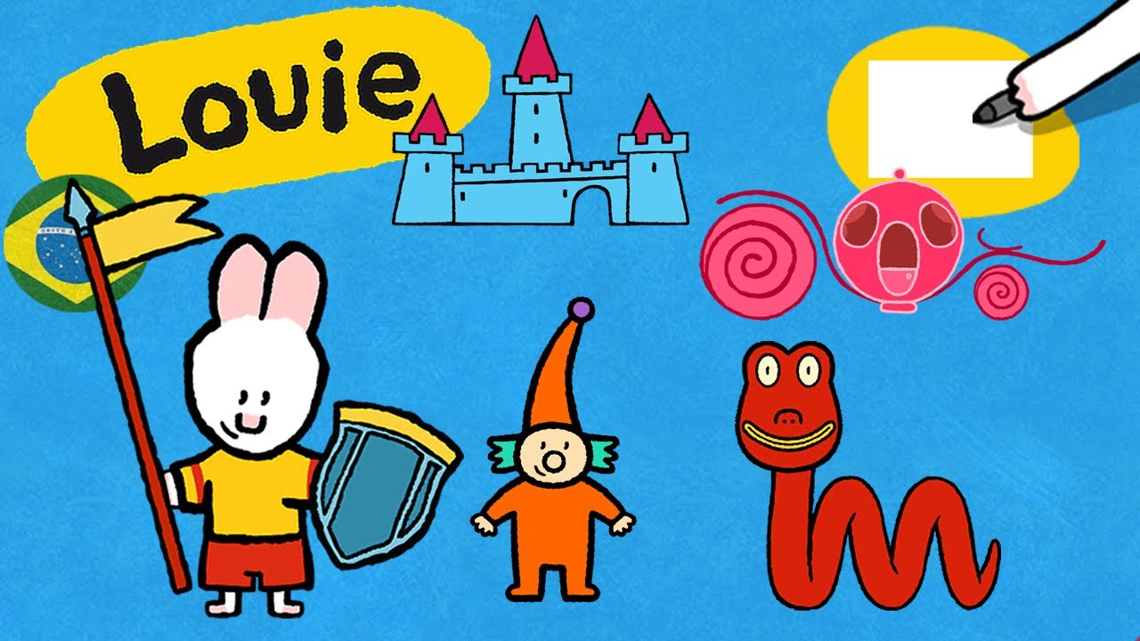 Louie, desenhe me 🎨 ✐ Um conto de cavaleiro ✐ | Desenhos animados para crianças