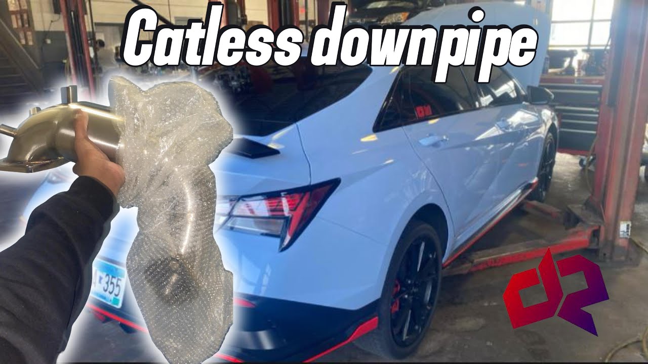 INSTALLING CATLESS DOWNPIPE ON MY 2025 ELANTRA N (GUNSHOTS💥)